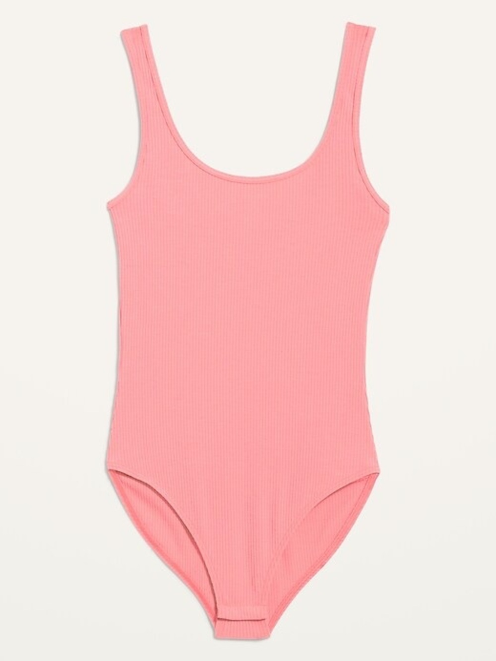 Old Navy Rib-Knit Cotton-Blend Bodysuit in Colour Hopeful Pink Size Medium